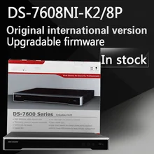 In stock Free shipping English version DS 7608NI K2 8P 8CH 4K NVR 2SATA with 8POE
