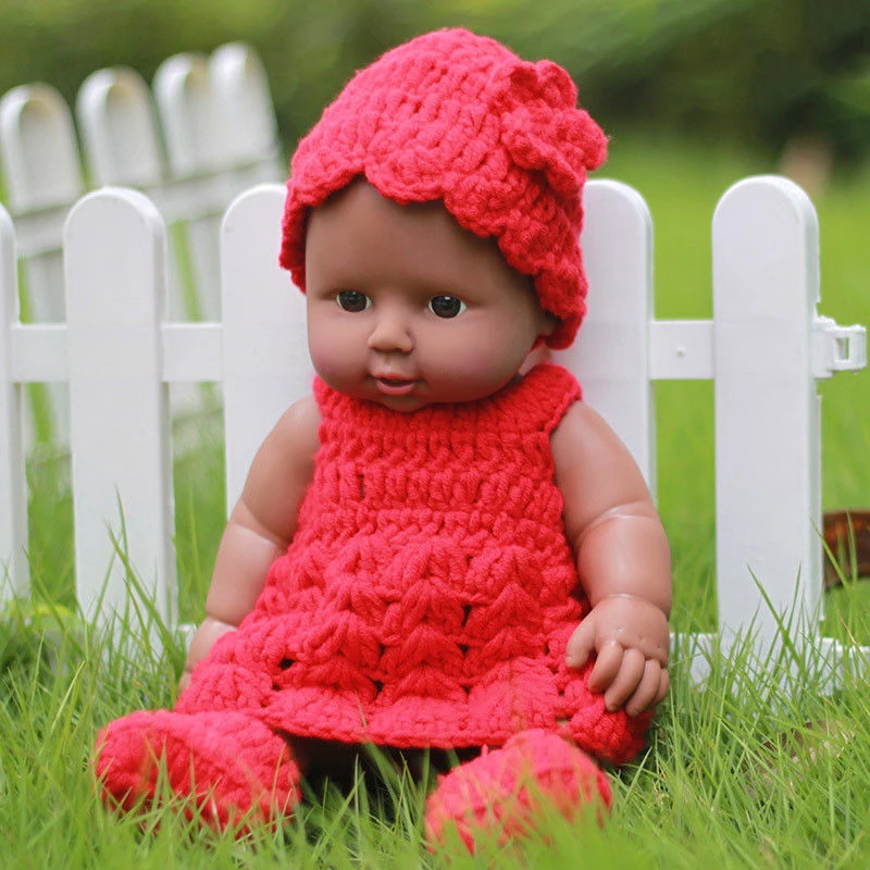 Красная юбка новорожденных Reborn куклы 12 ''ручной работы черного цвета для маленьких мальчиков и девочек силиконовые виниловые 30 см ds26