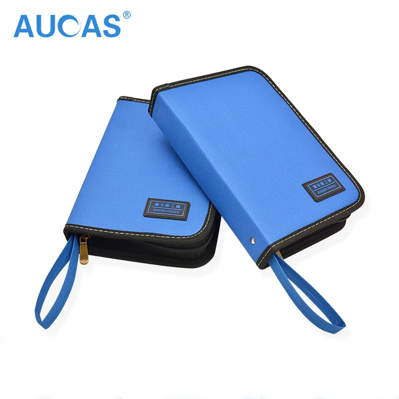 Aucas network tools bag Multitool Network Repairing Set Tool Storage Bag Oxford Cloth Hardware Bag Pouch Blue
