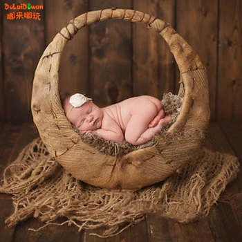 

Newborn Photography Prop Chunky Burlap Layer Net Hessian Jute Backdrop Blanket Jute Layer Burlap Blanket