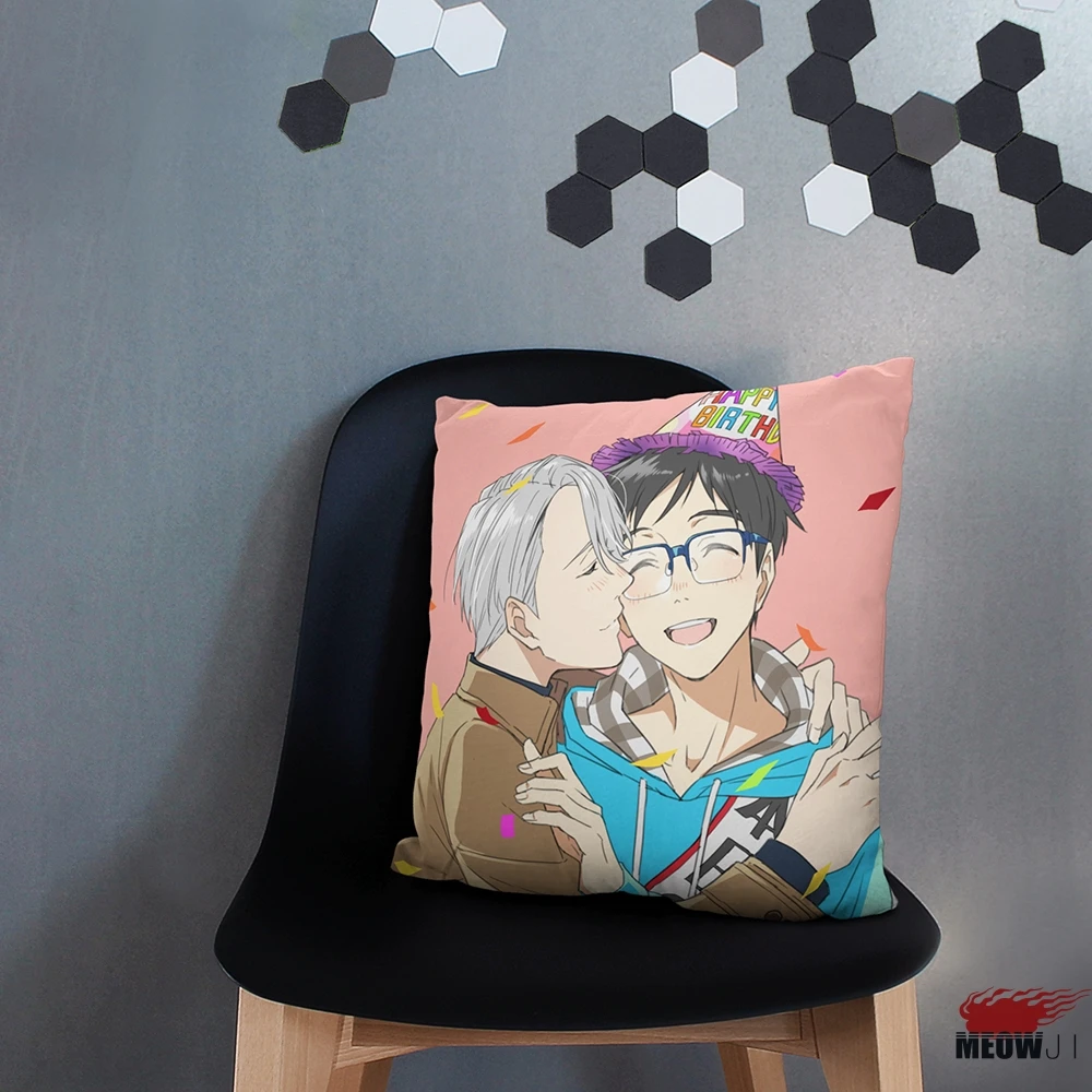 Yuri on Ice мягкая многоразовая наволочка для подушки Бесплатная доставка | Дом и сад