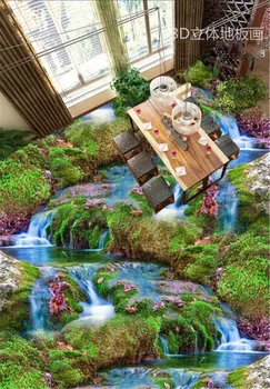 

Custom Photo 3d Wallpaper Beautiful Stream Water Living Room Bedroom 3D Floor Interior Mural Wallpaper