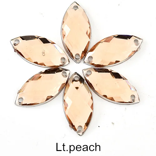2 Sizes Horse Eye Acrylic Sew On Rhinestones Flatback Colorful Acrylic Glitter Crystals Stones For Women Dress Accessories B0656 