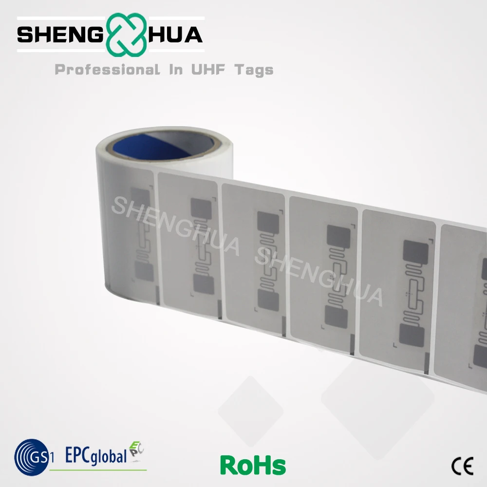 100 шт./лот RFID UHF пассивная наклейка этикетки рулон Aline H3 пустые программируемые для