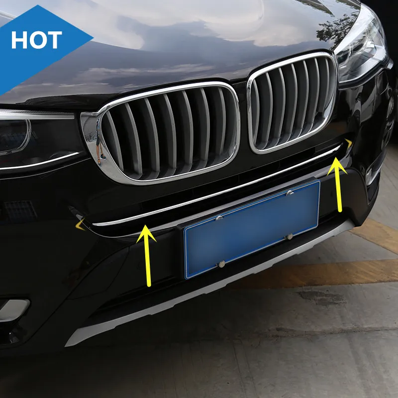 

Stainless Front Grille Grid Molding Cover Trim For BMW X3 F25 2014-2017