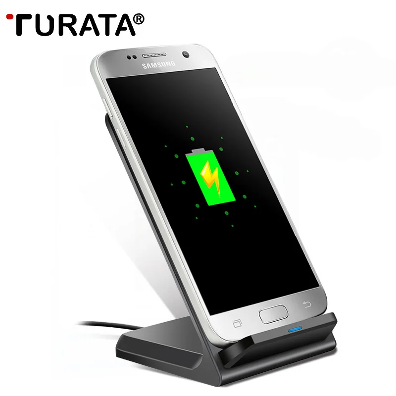 bilder für TURATA Drahtlose Ladegerät Schnell Ladestation QI Wireless-ladegerät für Samsung Galaxy S7 S6 Rand Plus Note 5 Qi aktivieren gerät bilder für TURATA Drahtlose Ladegerät Schnell Ladestation QI Wireless-ladegerät für Samsung Galaxy S7 S6 Rand Plus Note 5 Qi aktivieren gerät