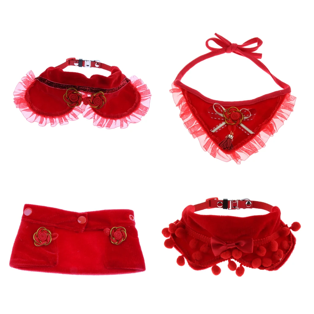 Amagogo Chinese Happy New Year Red Pet Dog Puppy Cat Dress Neck Tie Collar