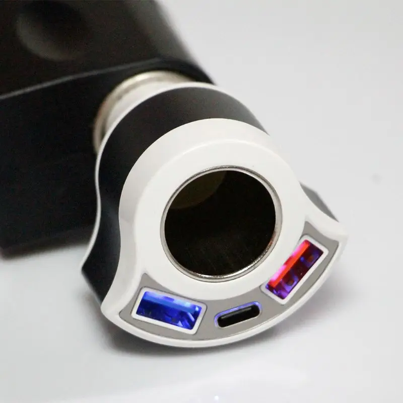 Розетка для автомобильного прикуривателя type C 2 порта USB QC 3,0 быстрое зарядное устройство Универсальное зарядное устройство для iPhone samsung мобильный телефон gps планшет