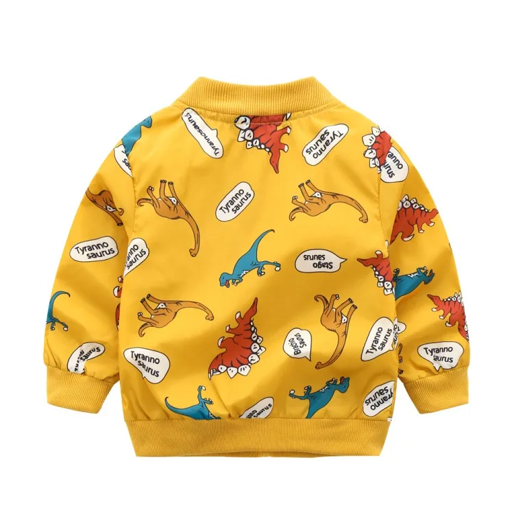 COOTELILI  Cute Dinosaur Infant Baby Spring Sunscreen Jacket For Children Active Hooded Spring Jacket Boys Kids Outerwear Coat (2)