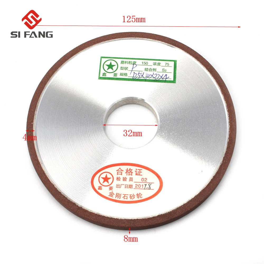 Skup 125mm żywica Bond falt kształt diament płaskie płyty ściernica szlifierka o grubości 6 8 10mm typ zwykły 150 Grit 75%