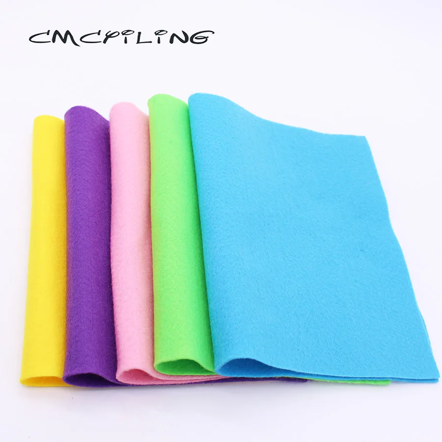

CMCYILING Soft Felt Fabric For Needlework DIY Sewing Dolls Toys Crafts 1.2 MM Thickness Polyester Cloth 20cm*30cm