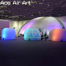 Красивое дизайнерское светодиодное Освещение Надувной офис-палатка, igloo Конференц-палатка надувная для продажи