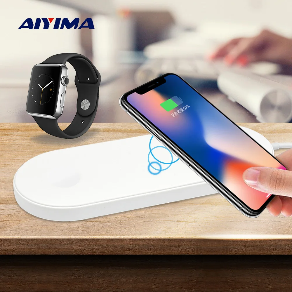 

AIYIMA QI Fast Wireless Charger Wireless Charger Phone Holder For iWatch1/2/3 iPhoneX/8/8Plus/XS/X MaxSamsung Note8/S8 Plus/S8