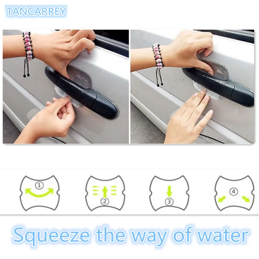 

NEW Car door handle stickers protector film for Alfa Romeo 147 156 159 166 Mito Porsche Cayenne Macan 911 Fiat accessories