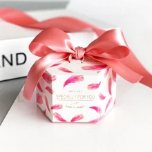 Европейский перо любовь стиль подарок детский душ день рождения конфеты коробка сладкий шоколад коробки Декорации для свадьбы