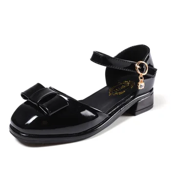 

Girls Bowtie Rount Toe Sandals Princess Summer Soft Flat Heel Sandals Kids Buckle School Party Dress Single Shoes AA51336