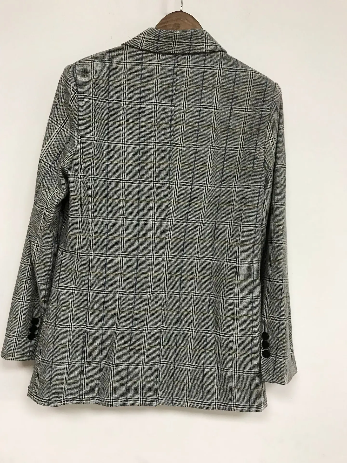 2019 Spring New British Style Flax Blend Women's Suit Coat Single Breasted Plaid Winter Clothes Women Jackets and Coats Suit