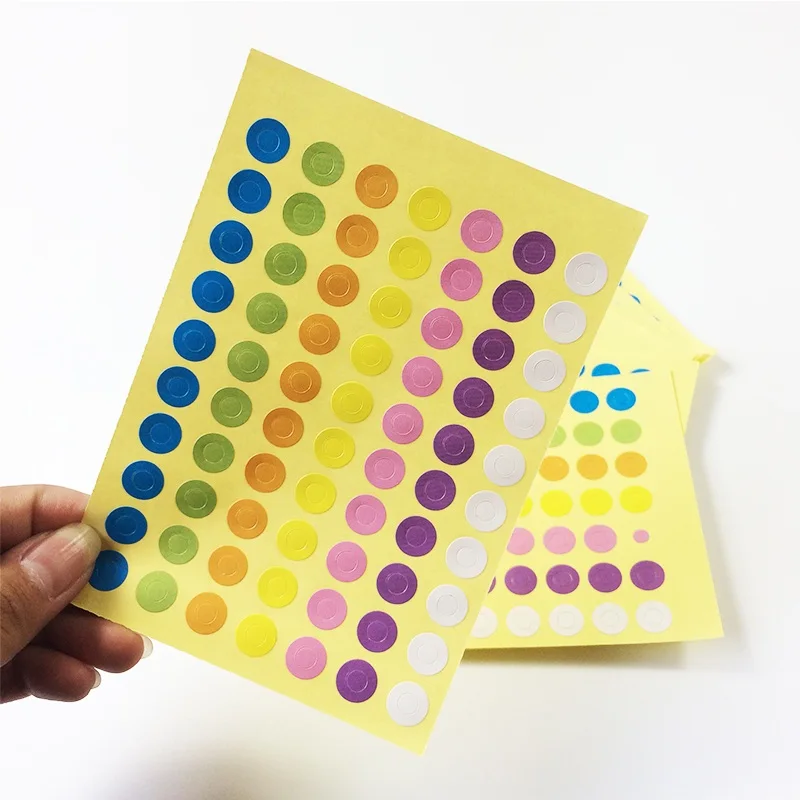 

3500 Pcs/lot New DIY Gift Stickers Colorful Ring Label Sticker For Gift Tag Reinforcement Hole Stickers