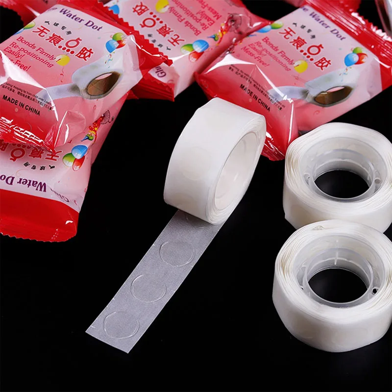 100Pcs Dot Super Sticky Double Sided Rubber Adhesive Balloon Party Wedding Decor