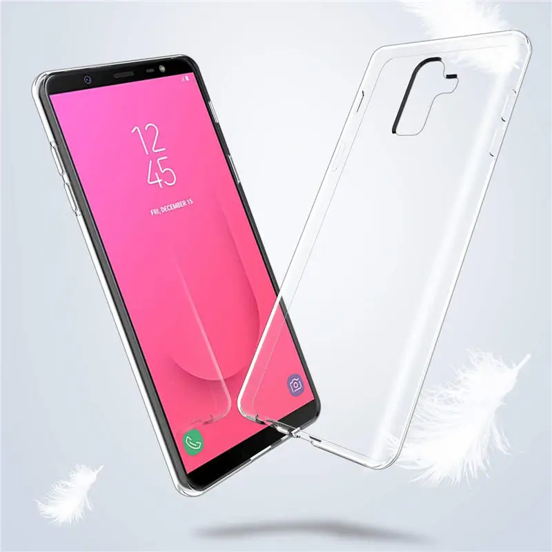 Чехол для Samsung Galaxy J8 2018 6 0 силиконовый прозрачный чехол из ТПУ телефона J810F J810