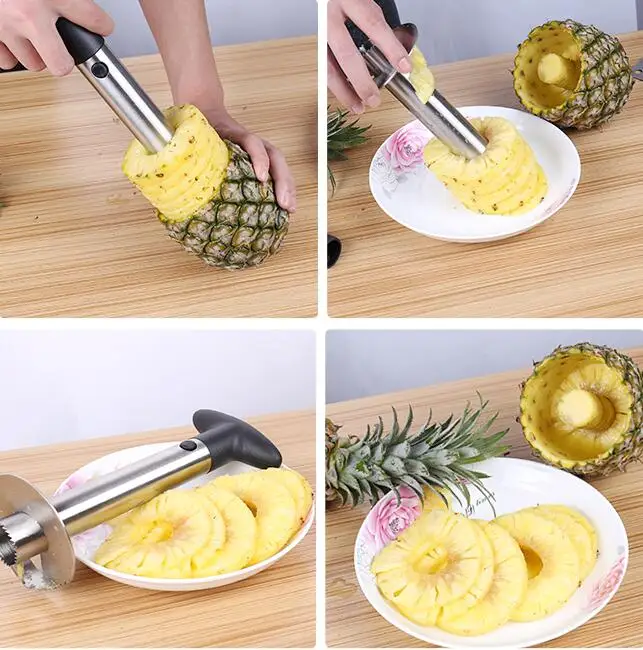 Knife Kitchen Tool Stainless Fruit Pineapple Corer Slicer Peeler Cutter Parer Best Selling Pineapple Slicers GYH
