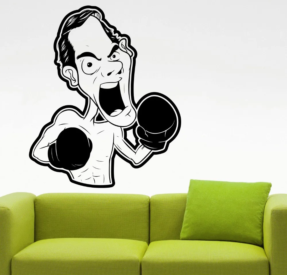 Boxing Wall Stickers Sports Decals Boxing Room Decoration Vinyl Art