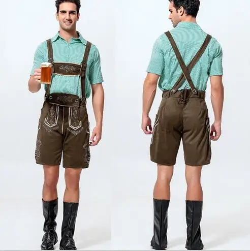2016 Men S Oktoberfest Cotton Cashmere Leather Lederhosen Costume 2016 Men S Oktoberfest Cotton Cashmere Leather Lederhosen Costume For Man Party Cosplay Waiter Farmer Costumes