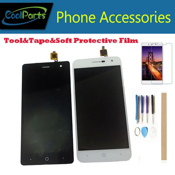 

1PC/Lot High Quality For ZTE Blade L7 LCD Display Screen +Touch Screen Digititer Replacement Part Black White Color With Kits