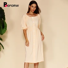 BEFORW 2019 Sexy Off Shoulder Women Summer Dress Elegant Single-Breasted Half Sleeve Party Dresses Ladies Casual Dress vestidos BEFORW 2019 Sexy Off Shoulder Women Summer Dress Elegant Single-Breasted Half Sleeve Party Dresses Ladies Casual Dress vestidos