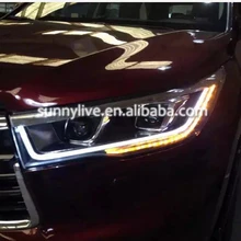 For TOYOTA Kluger highlander 2015 led front light headlight PW