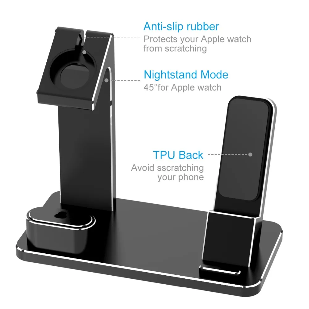 Charging Dock Stand Holder Station for Headphone AirPods IPad Apple Watch i Watch Series 1 2 3 iPhone 10 X 8 7 6 6S Plus