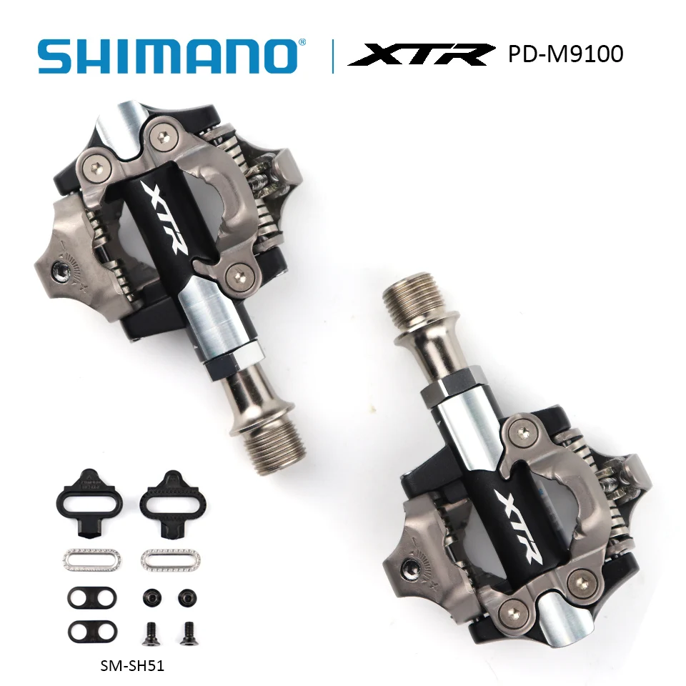 SHIMANO XTR PD-M9100 горный велосипед педаль SPD Clipless гонки педали комплект, они могут быть высланы SM-SH51 бутсы, ультра легкая педаль для горного велосипеда