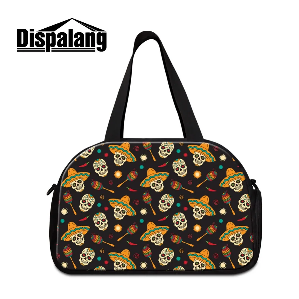 Dispalang Shoulder medium sized travel bags for Women Skull best ladies tote duffle bag girls ...