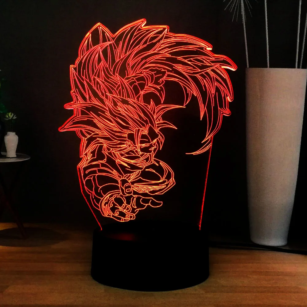 3D мультяшная лампа Dragon Ball Cool Wukong RGB светодиодный светильник для 7 видов цветов