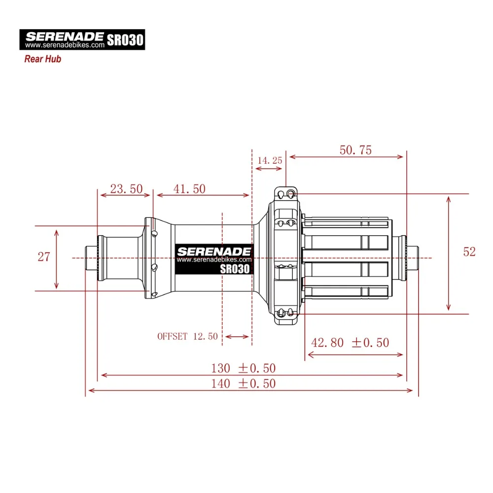 serenadebikes Road bike QR hubs SR030 rear