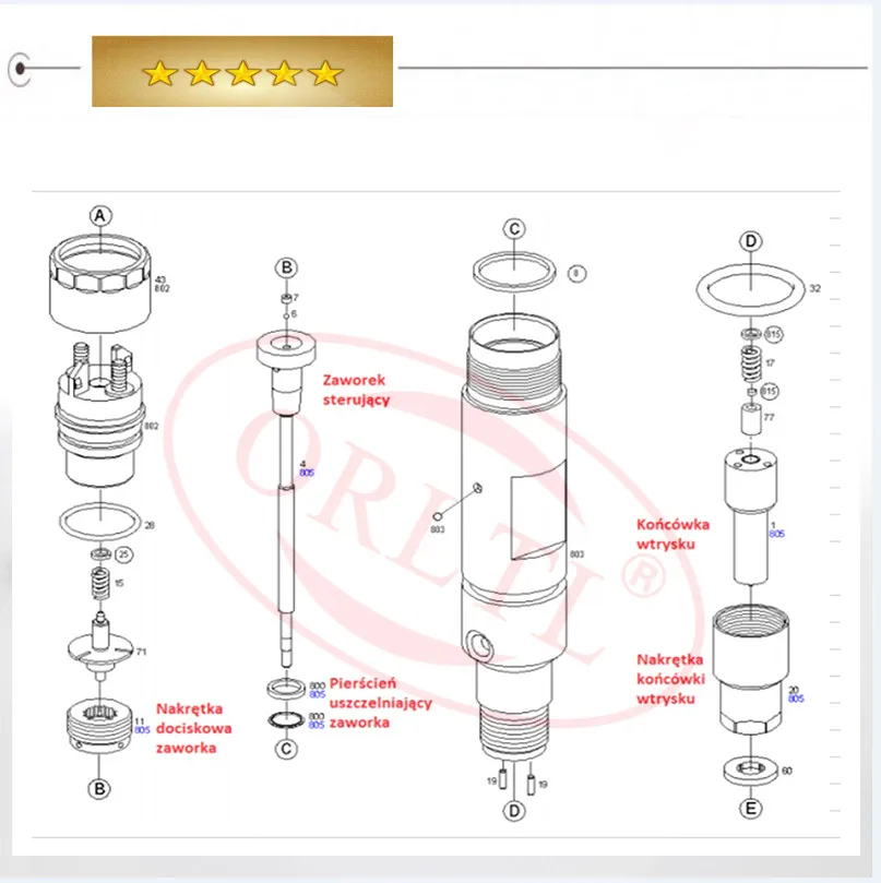 Orlit-0 445 110 092 дизель Common Rail топливный инжектор 0445110092 дизельный двигатель инжектор 0445 110 092