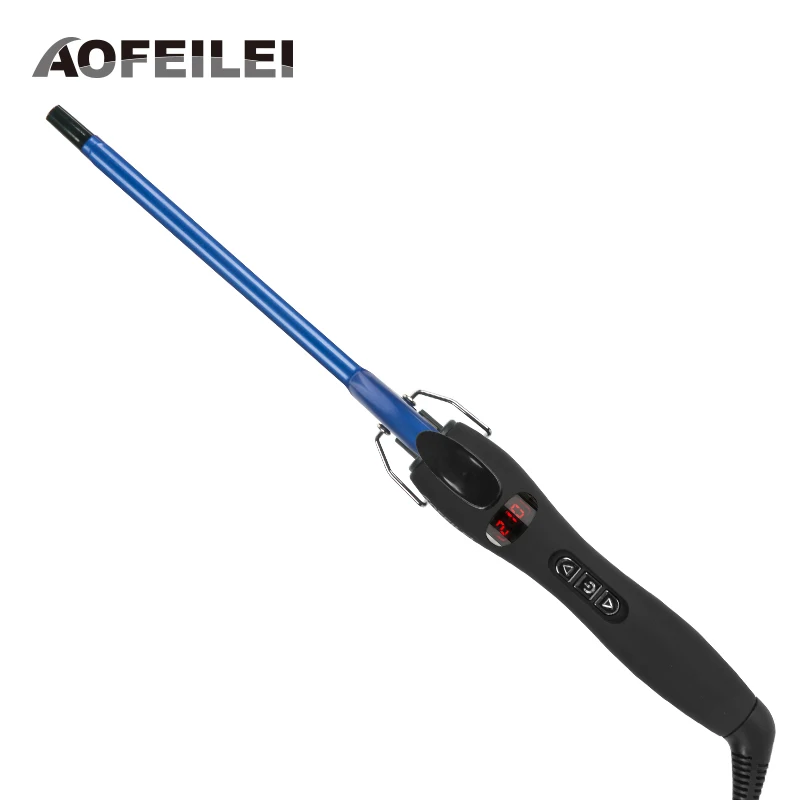 Online Aofeilei Neue Ankunft professionelle 9mm curling eisen Haar waver Birne Blume Kegel elektrische curling wand roller styling werkzeuge