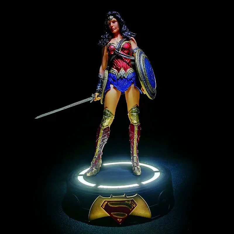  DC COMICS Super Hero Batman / Wonder Woman / Superman Statue with LED Light PVC Figure Collectible 