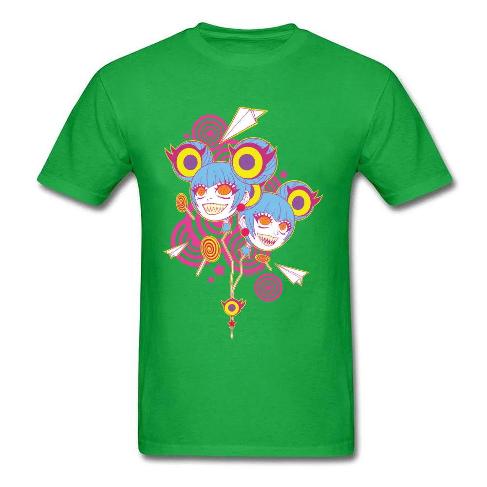 100% Cotton Men's Short Sleeve Kawaii Karnival T Shirts Europe Tees 2018 Discount Design Crewneck Tops T Shirt Kawaii Karnival green
