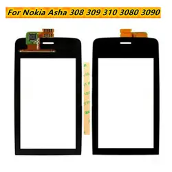 Высокое качество сенсорный экран для Nokia Asha 308 309 310 3080 3090 сенсорный экран дигитайзер стекло внешняя Передняя панель Замена 3,0"