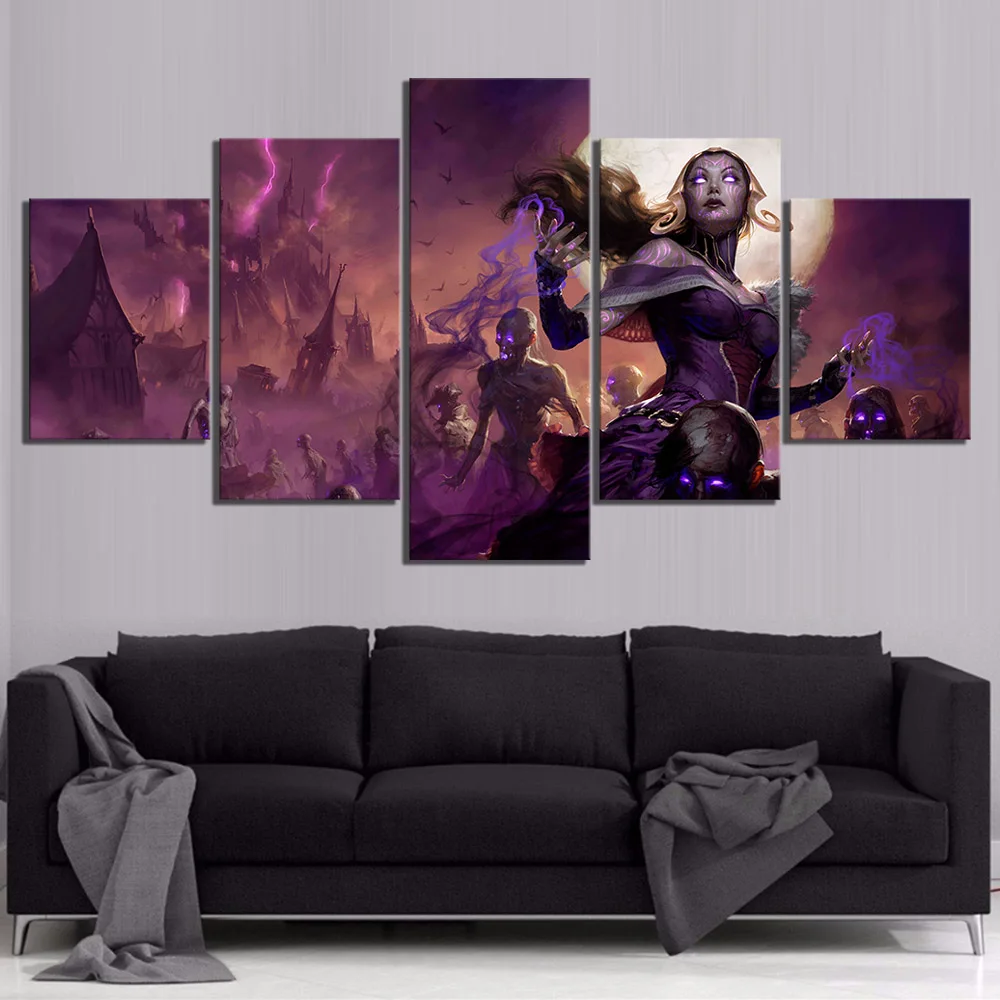 5 шт. HD картинки Magic The Gathering Arena игровые плакаты постеры MTG видеоигры холщовые