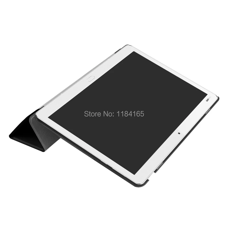 KTG1214_5_Ultra thin 3 fold Leather Case with Smart Sleep Cover & Stand for Huawei MediaPad M3 Lite 10 protective cover skin case