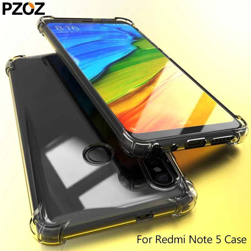 

Pzoz redmi note 5 pro case Cover silicone Transparent phone bag xiaomi redmi note 5 soft shockproof xaomi xiomi note5 4gb 64GB