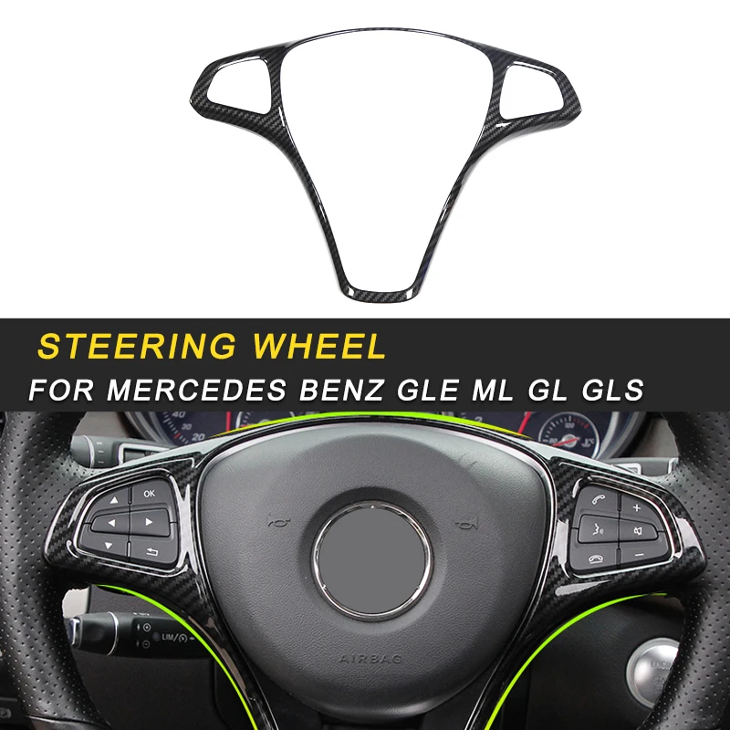 

Car Steering Wheel Panel Trim Cover Sticker Frame Chrome Interior Accessories For Mercedes Benz GLE ML GL GLS Auto