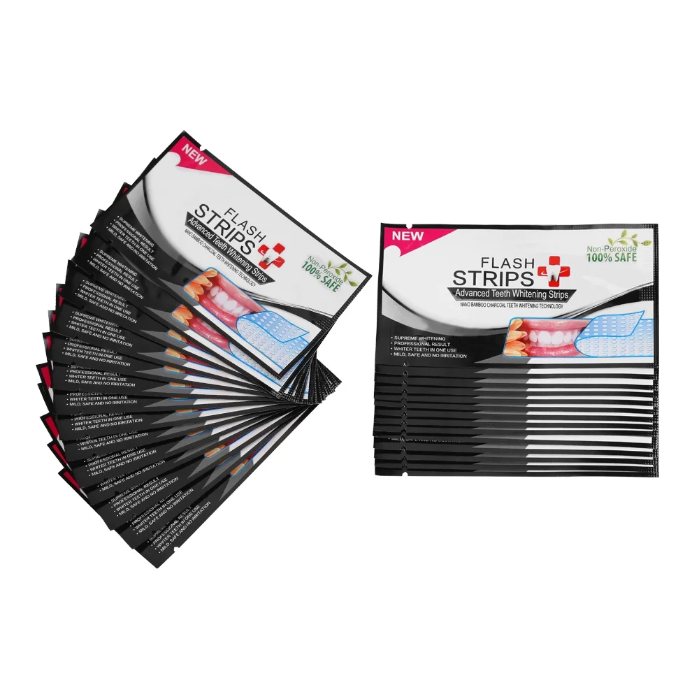 28 Pcs ANLAN 28 шт/14 пар 3D зубы бамбуковое средство для отбеливания зубов на основе активированного угля наклейки Мятные отбеливающие полоски Профессиональные зубы бланквадор стоматологический - Цвет: 28 Pcs