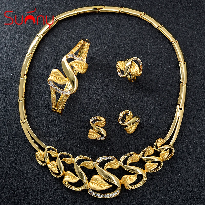Ювелирные изделия Sunny Jewelry модные свадебные ювелирные наборы для женщин серьги