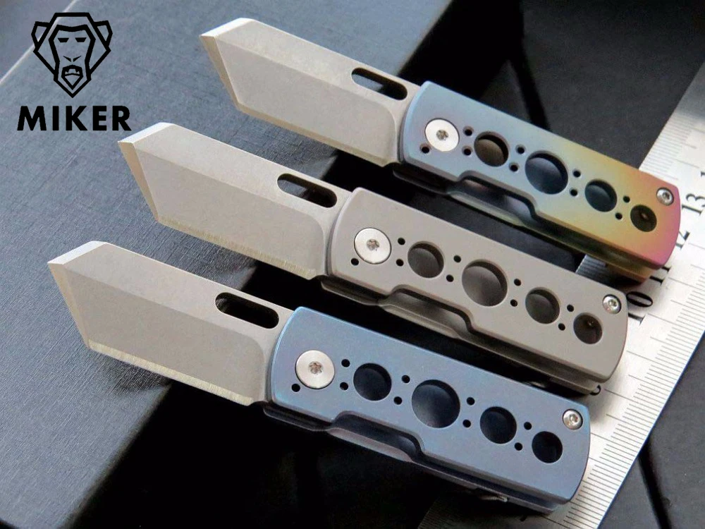 

Miker Lancer Mini Folding Knives S35VN Blade Titanium Handle Camping Survival Knife Pocket Hunting Tactical Outdoor Knife EDC