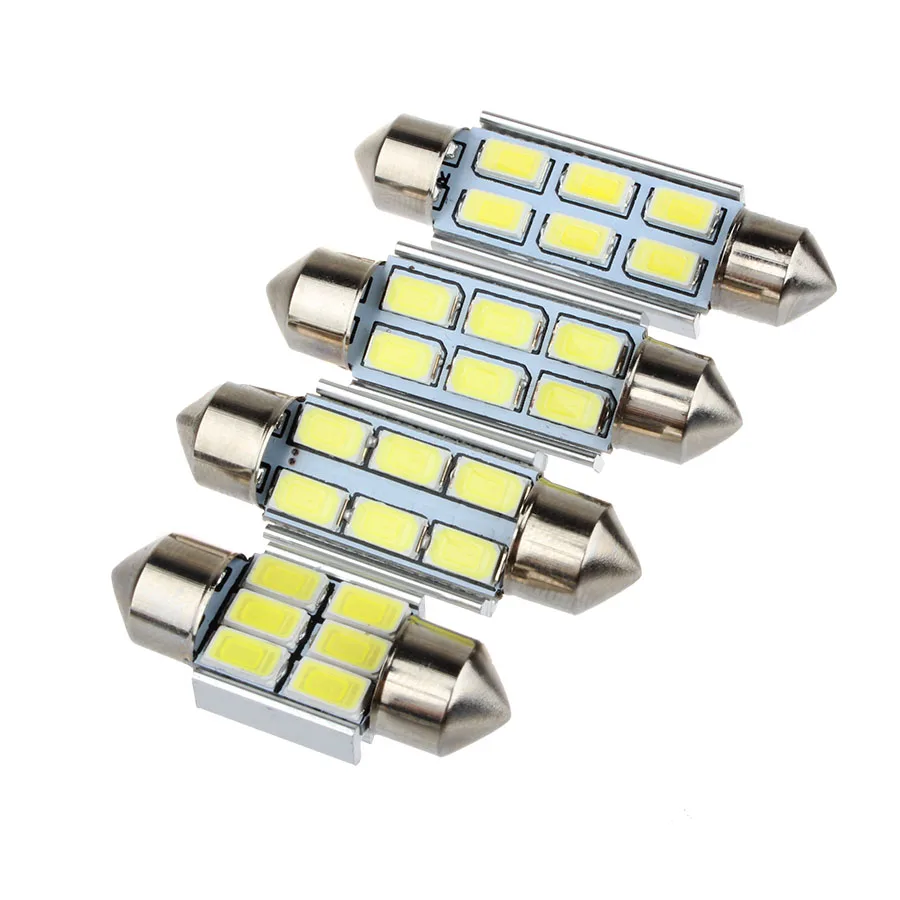 Супер мощный 5630 5730 SMD CANBUS Festoon Dome C5W 6418 без ошибок Автомобильный светодиодный