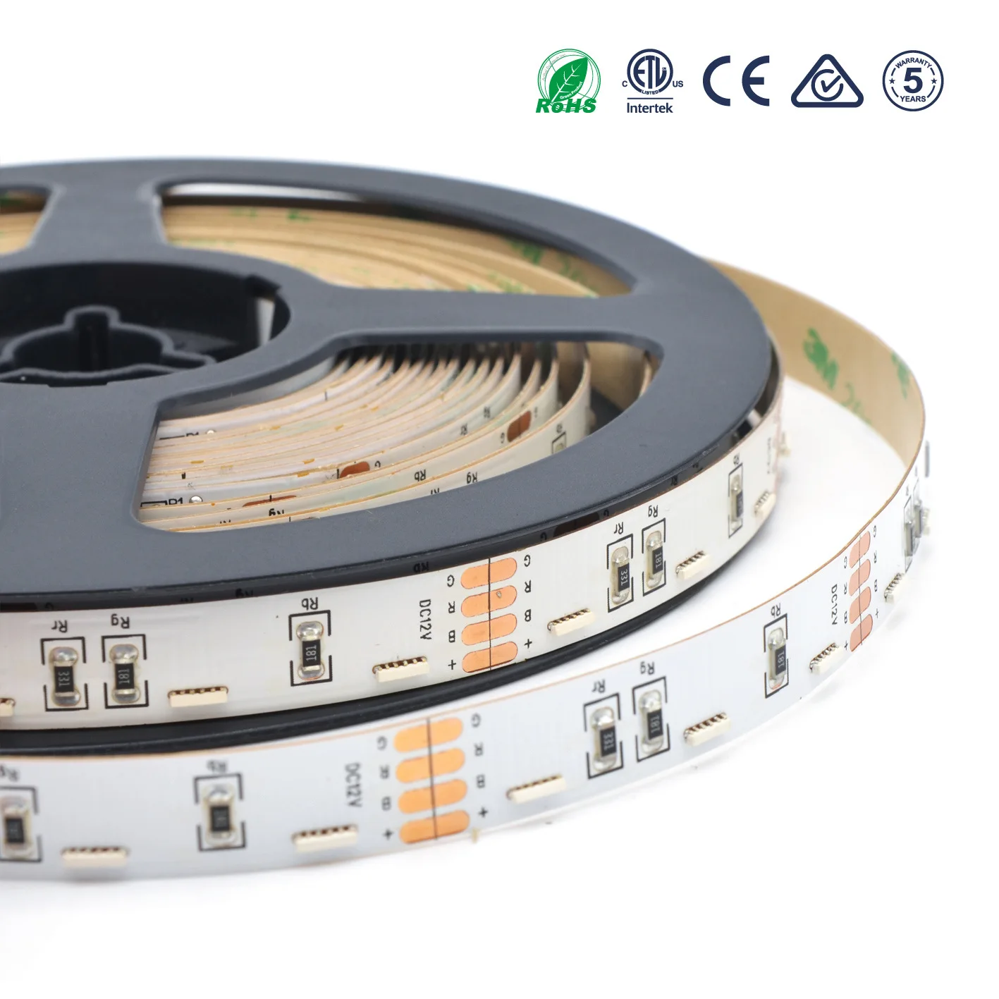 Светодиодная лента SMD020 RGB с боковым обзором 60 Светодиодный одов/м 12 В постоянного