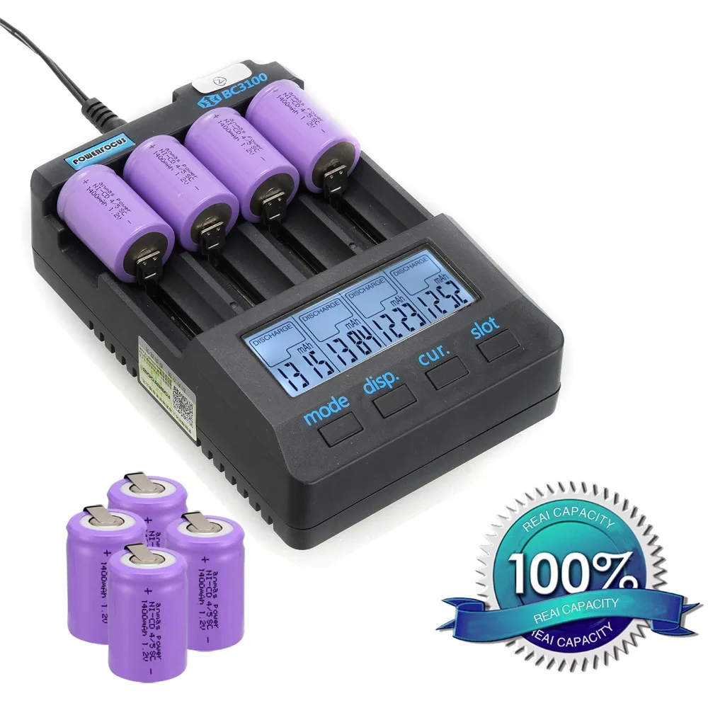 

1/4/6/10/12Pcs Anmas Power 1.2V 1400mAh Rechargeable Battery Purple Ni-CD 4/5 Sub C Ni-CD Cell with Welding Tabs